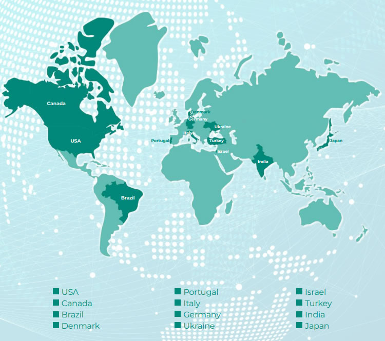 Map of the countries with our solutions